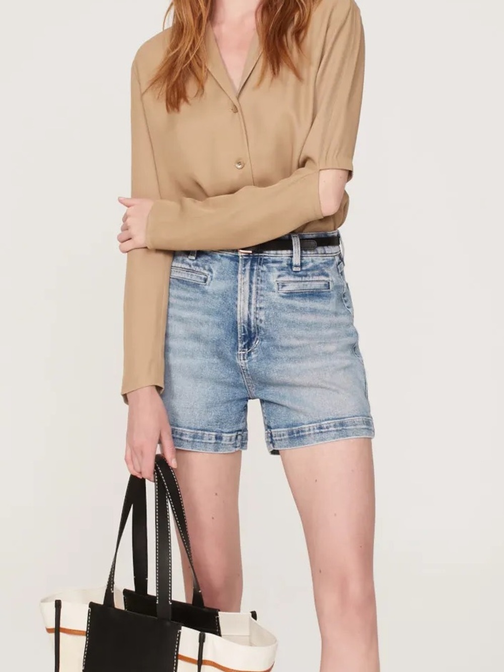 Joe's Jeans The Kate Light Blue High-Rise Denim Shorts - Try Me Wash